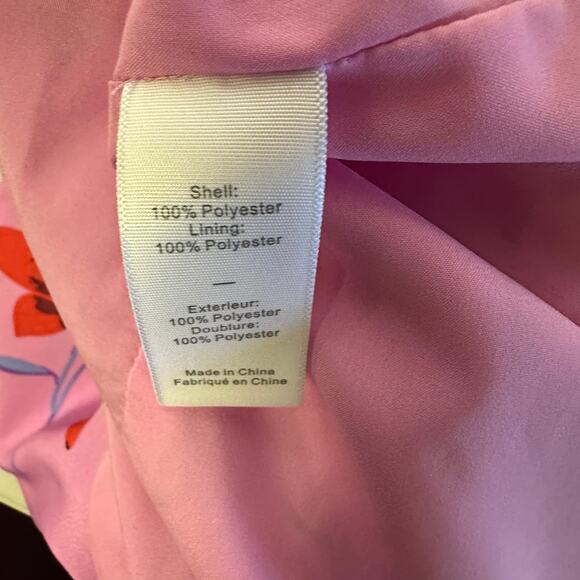 Likely Lois Dress One Shoulder Ruffle Pink Red Floral Print Sz 2 Summer Wedding - Picture 5 of 6